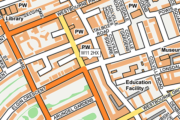W11 2HX map - OS OpenMap – Local (Ordnance Survey)