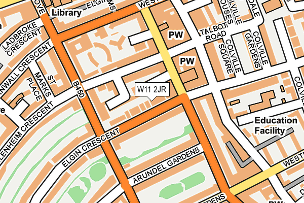W11 2JR map - OS OpenMap – Local (Ordnance Survey)