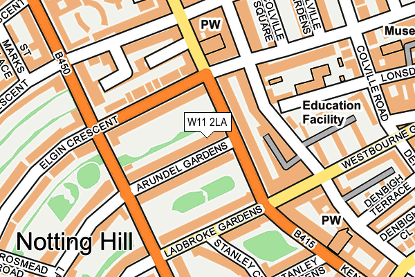 W11 2LA map - OS OpenMap – Local (Ordnance Survey)