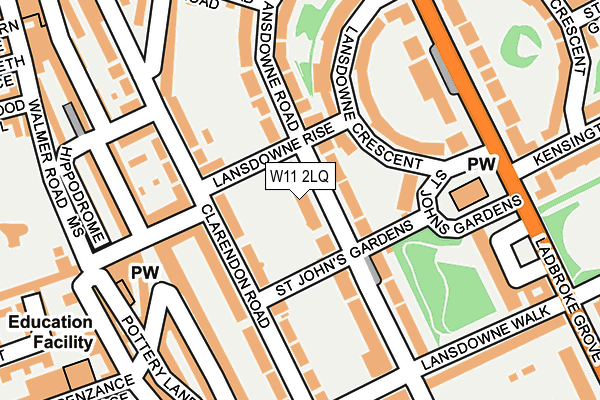W11 2LQ map - OS OpenMap – Local (Ordnance Survey)