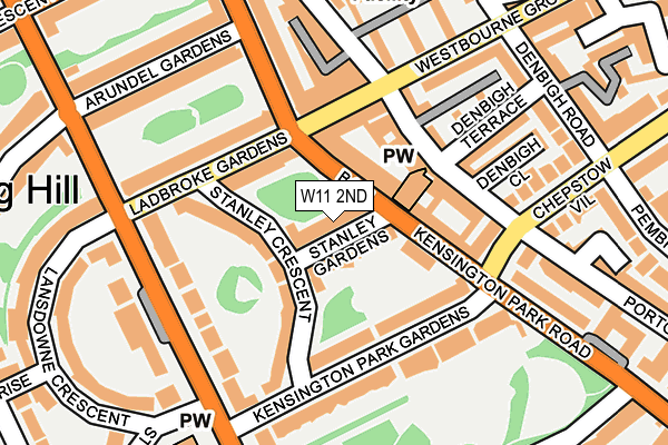 W11 2ND map - OS OpenMap – Local (Ordnance Survey)
