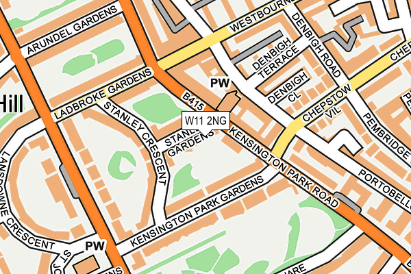 W11 2NG map - OS OpenMap – Local (Ordnance Survey)