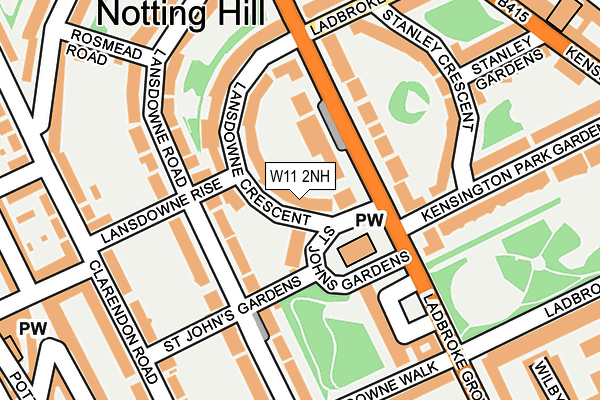 W11 2NH map - OS OpenMap – Local (Ordnance Survey)