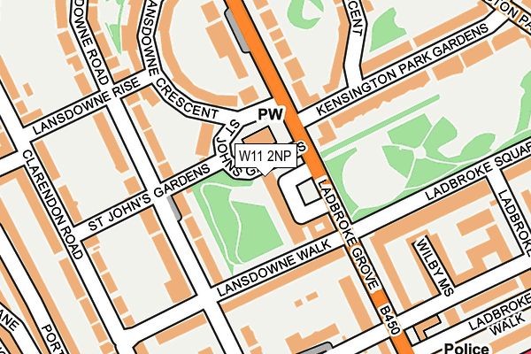 W11 2NP map - OS OpenMap – Local (Ordnance Survey)