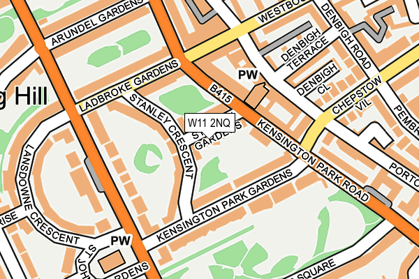 W11 2NQ map - OS OpenMap – Local (Ordnance Survey)