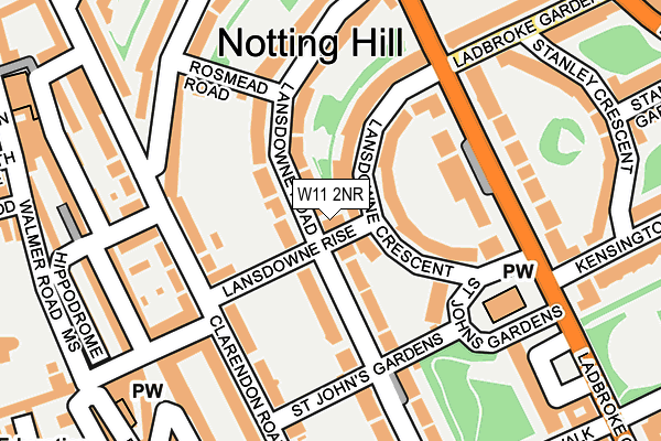 W11 2NR map - OS OpenMap – Local (Ordnance Survey)