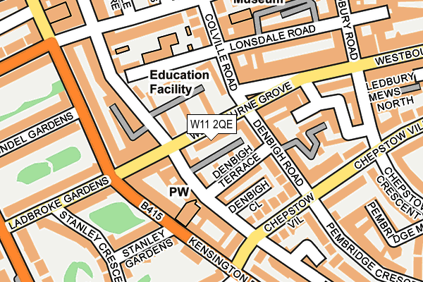 W11 2QE map - OS OpenMap – Local (Ordnance Survey)