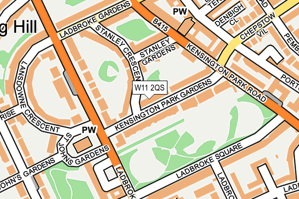 W11 2QS map - OS OpenMap – Local (Ordnance Survey)