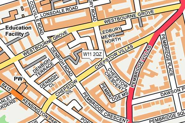 W11 2QZ map - OS OpenMap – Local (Ordnance Survey)