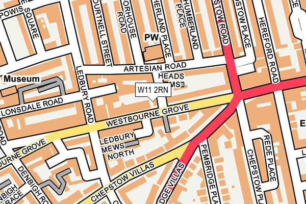 W11 2RN map - OS OpenMap – Local (Ordnance Survey)