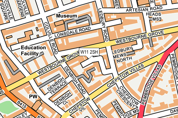 W11 2SH map - OS OpenMap – Local (Ordnance Survey)