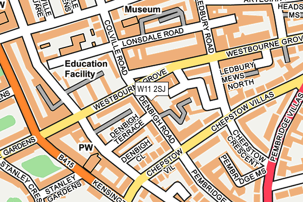 W11 2SJ map - OS OpenMap – Local (Ordnance Survey)