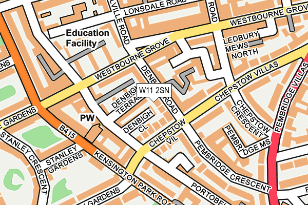W11 2SN map - OS OpenMap – Local (Ordnance Survey)