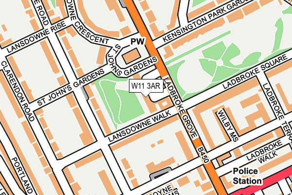 W11 3AR map - OS OpenMap – Local (Ordnance Survey)