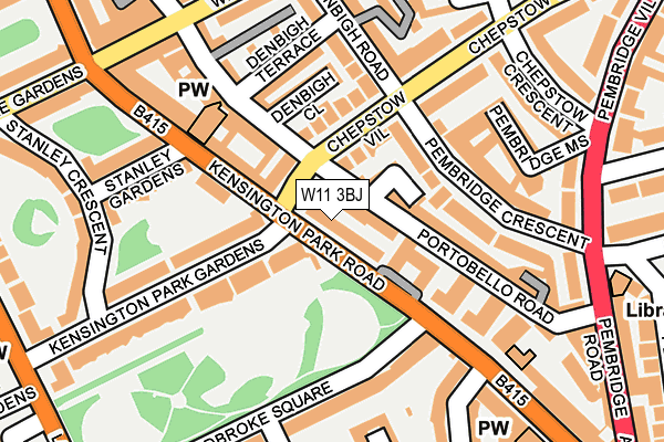 W11 3BJ map - OS OpenMap – Local (Ordnance Survey)