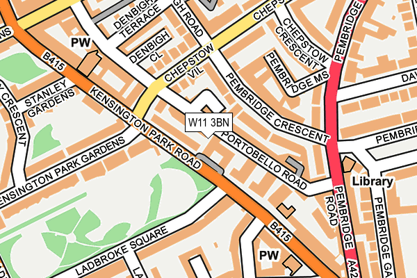 W11 3BN map - OS OpenMap – Local (Ordnance Survey)
