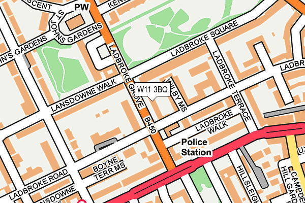W11 3BQ map - OS OpenMap – Local (Ordnance Survey)