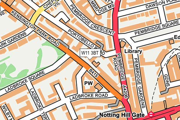 W11 3BT map - OS OpenMap – Local (Ordnance Survey)