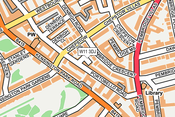 W11 3DJ map - OS OpenMap – Local (Ordnance Survey)