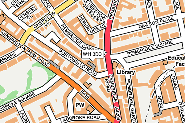 W11 3DQ map - OS OpenMap – Local (Ordnance Survey)