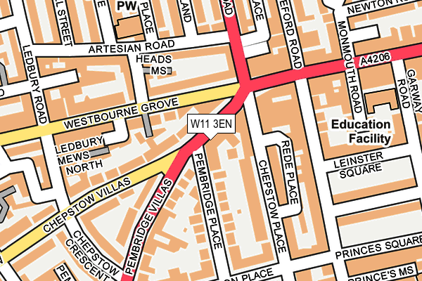 W11 3EN map - OS OpenMap – Local (Ordnance Survey)