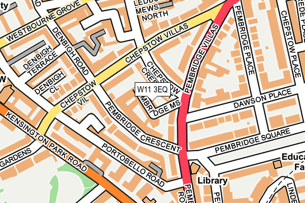 W11 3EQ map - OS OpenMap – Local (Ordnance Survey)
