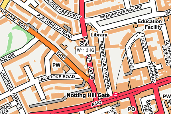 W11 3HG map - OS OpenMap – Local (Ordnance Survey)