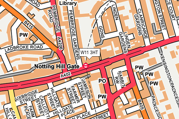 W11 3HT map - OS OpenMap – Local (Ordnance Survey)