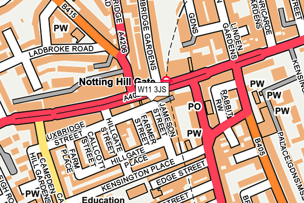 W11 3JS map - OS OpenMap – Local (Ordnance Survey)