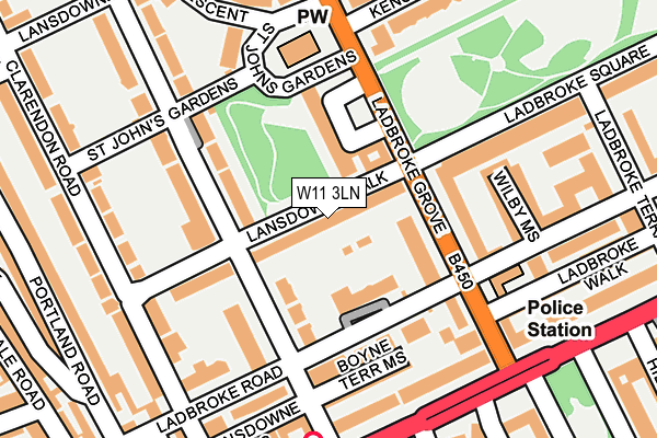W11 3LN map - OS OpenMap – Local (Ordnance Survey)