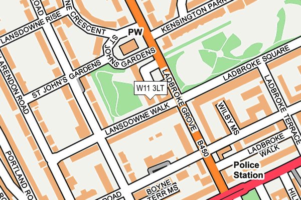 W11 3LT map - OS OpenMap – Local (Ordnance Survey)