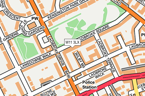 W11 3LX map - OS OpenMap – Local (Ordnance Survey)
