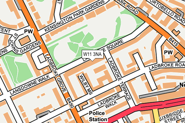 W11 3NA map - OS OpenMap – Local (Ordnance Survey)