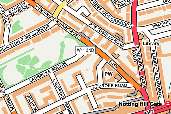 W11 3ND map - OS OpenMap – Local (Ordnance Survey)