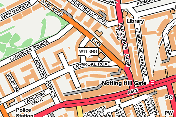 W11 3NG map - OS OpenMap – Local (Ordnance Survey)