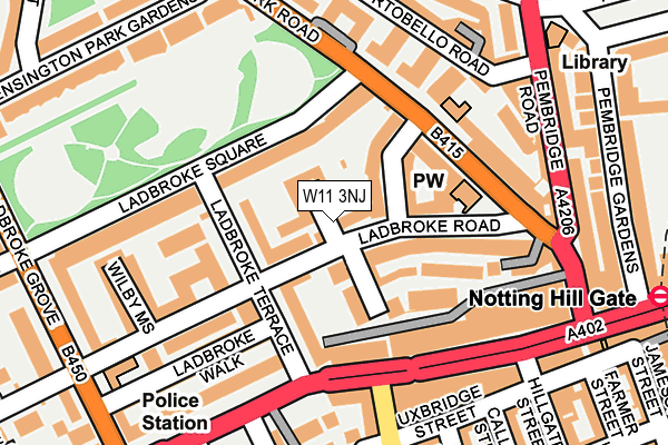 W11 3NJ map - OS OpenMap – Local (Ordnance Survey)