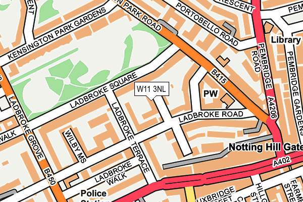 W11 3NL map - OS OpenMap – Local (Ordnance Survey)
