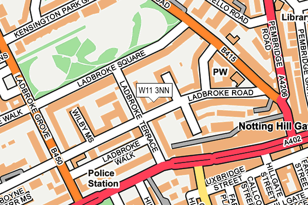 W11 3NN map - OS OpenMap – Local (Ordnance Survey)