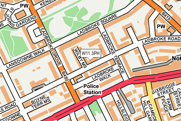W11 3PH map - OS OpenMap – Local (Ordnance Survey)
