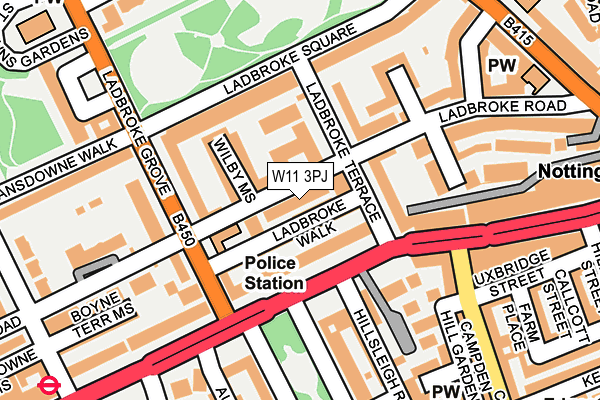 W11 3PJ map - OS OpenMap – Local (Ordnance Survey)