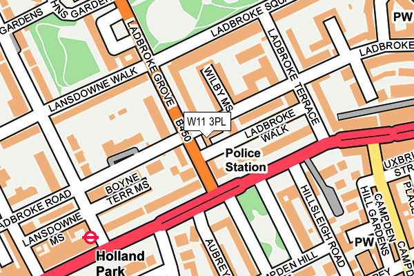 W11 3PL map - OS OpenMap – Local (Ordnance Survey)