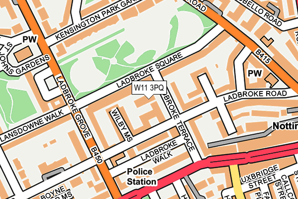 W11 3PQ map - OS OpenMap – Local (Ordnance Survey)