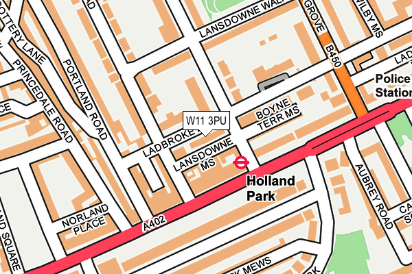 W11 3PU map - OS OpenMap – Local (Ordnance Survey)