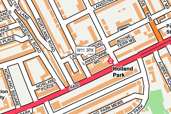 W11 3PX map - OS OpenMap – Local (Ordnance Survey)