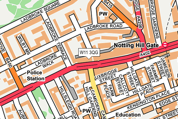 W11 3QG map - OS OpenMap – Local (Ordnance Survey)