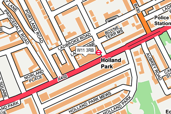 W11 3RB map - OS OpenMap – Local (Ordnance Survey)