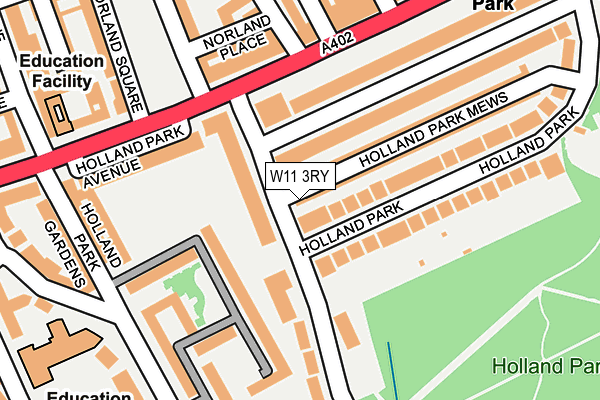 W11 3RY map - OS OpenMap – Local (Ordnance Survey)