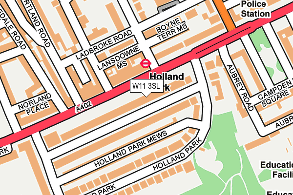W11 3SL map - OS OpenMap – Local (Ordnance Survey)