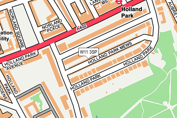 W11 3SP map - OS OpenMap – Local (Ordnance Survey)