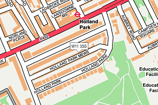 W11 3SS map - OS OpenMap – Local (Ordnance Survey)